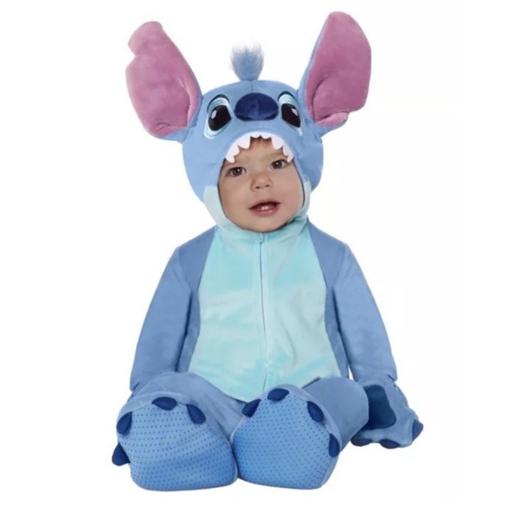 Disney Stitch Spirit Halloween Costume Baby Size 6-12 Month Footed One Piece